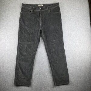 DEVIL-DOG Pants Mens 38x32 Gray Chino Slim Corduroy Stretch Casual Straight Fit